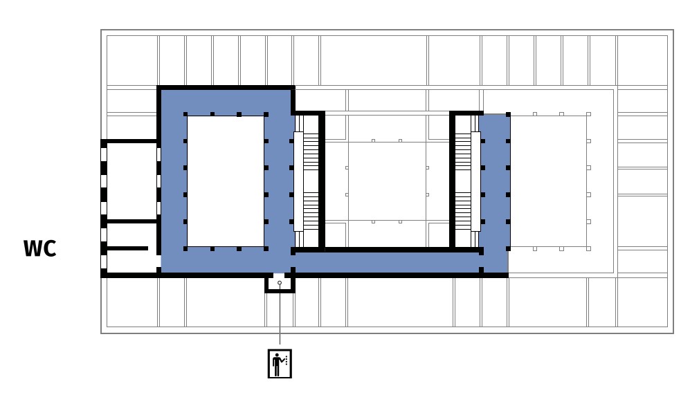 Gezeichneter Plan des 2. Stocks